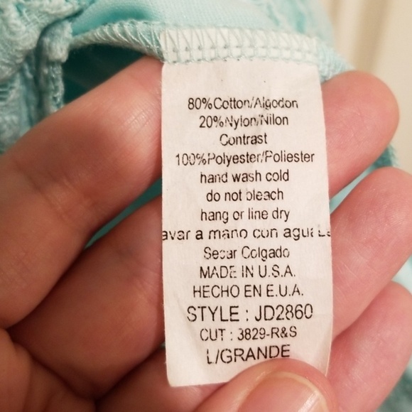 💕DAINTY HOOLIGAN💕 Mint Blue Lace Mesh Mint Dress - Picture 8 of 8